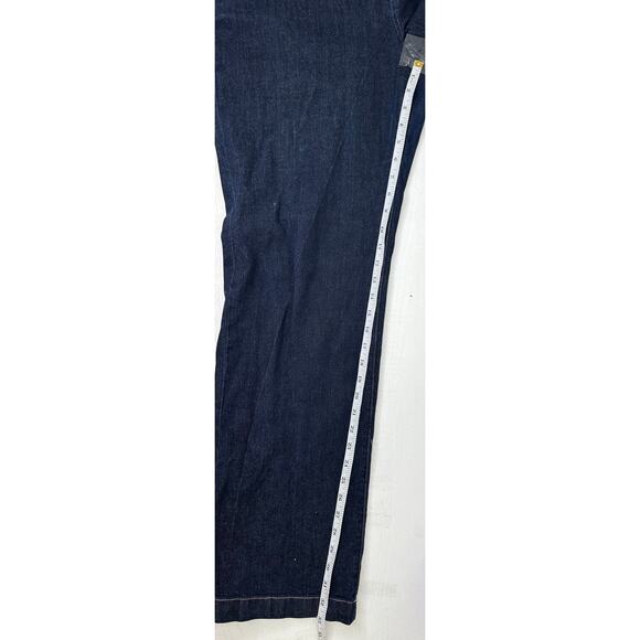 Lauren Ralph Lauren Black Label High Waist Straight Jeans Blue Dark Wash Size 16 - Picture 9 of 9